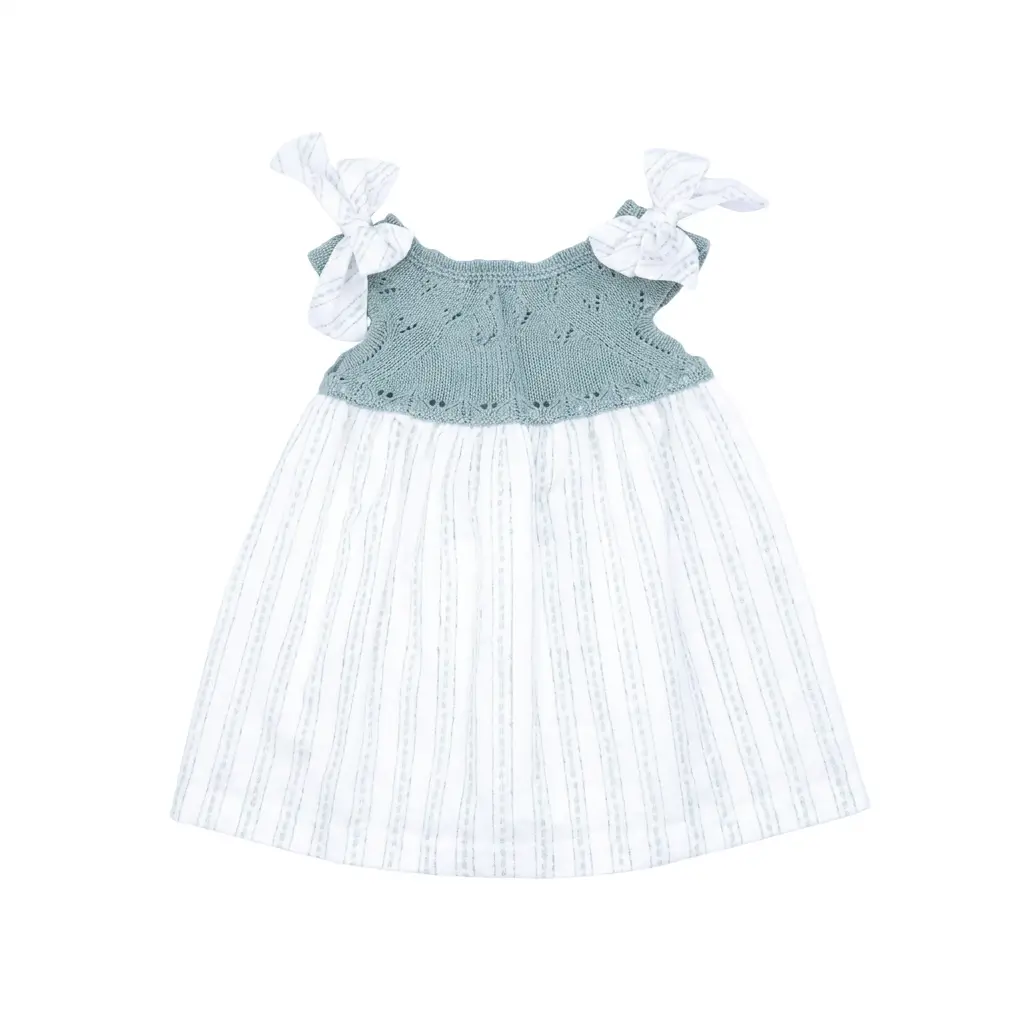 Fina Vestido Flores Punto Tela
